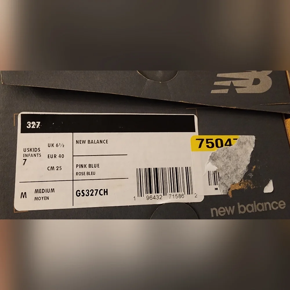 EUC New Balance 327 Pink Blue eur40 wms9 uskids7 - Picture 3 of 7